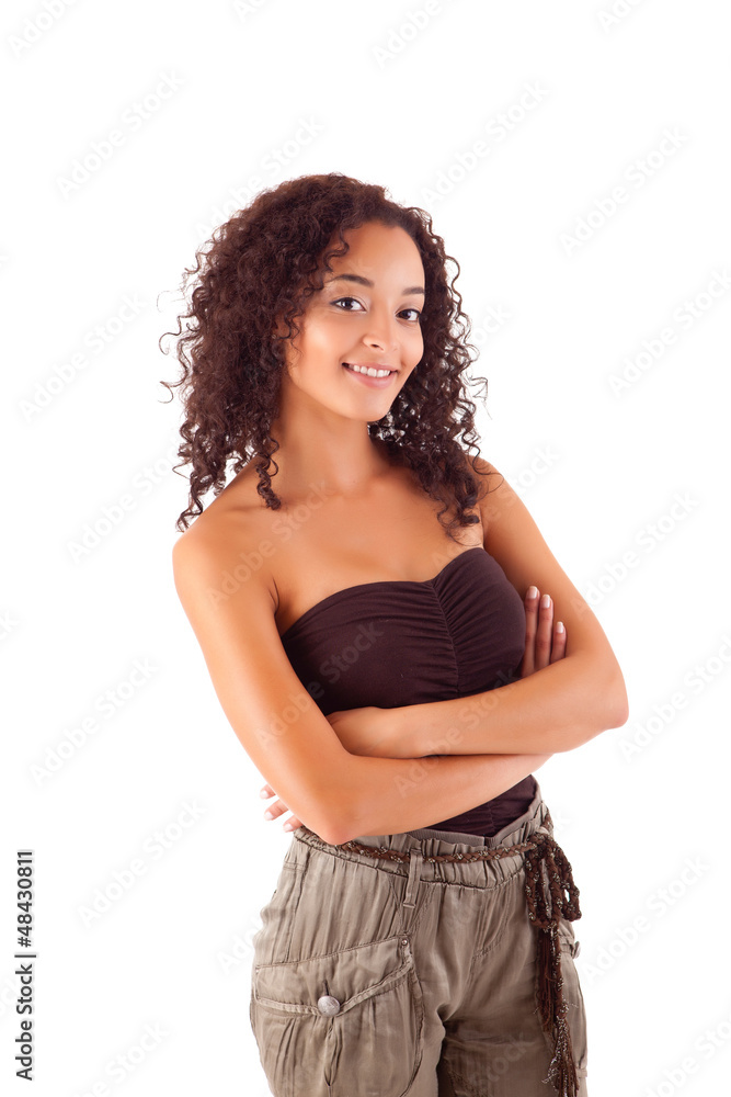 Portrait of modern African American smiling Portrait of modern African American smiling