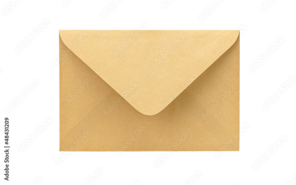 Blank envelope isolated on white background Blank envelope isolated on white background