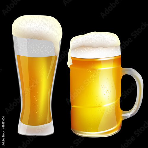 Two beer glasses