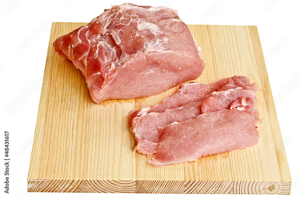 Meat - pork on a cutting board