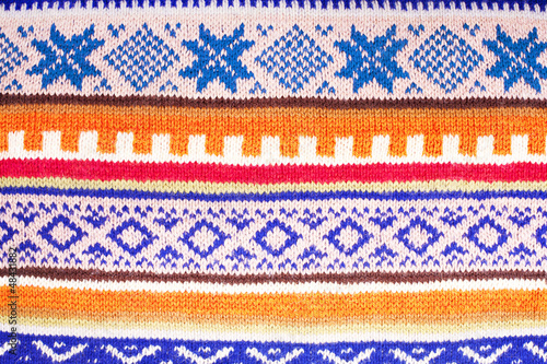 Knitted wool pattern