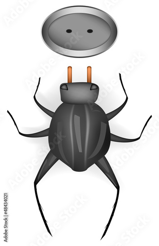 Abstraction unknown insect and object (battery)