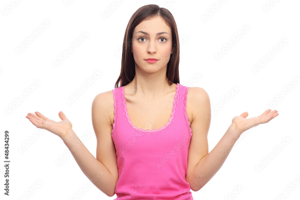 Confused young woman