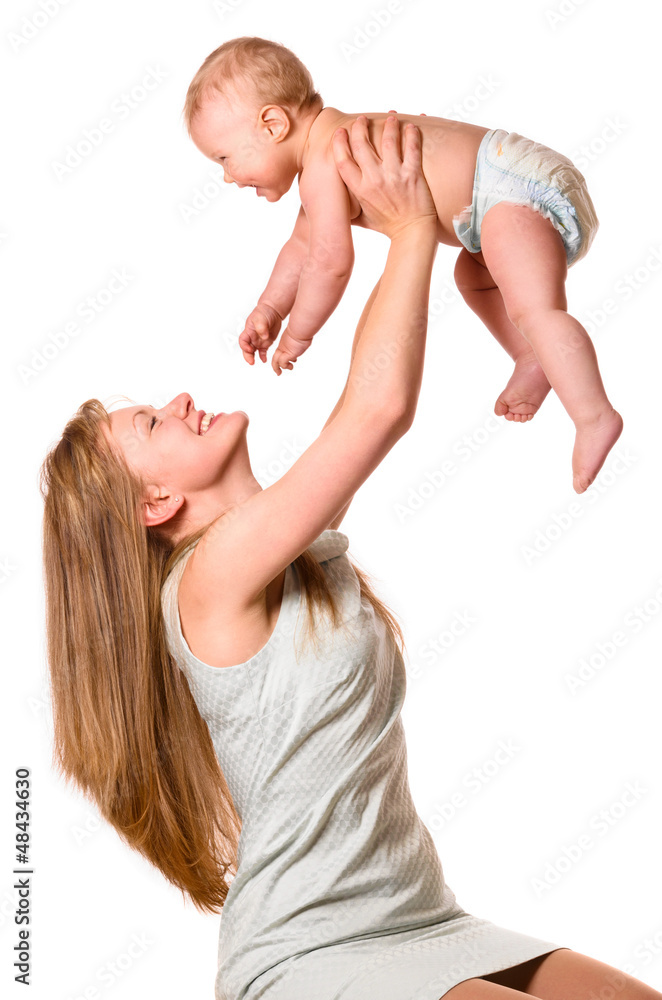 Fototapeta kobieta trzyma swoje dziecko