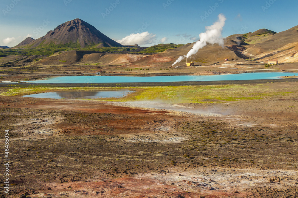 Colourful landscape in Myvatn area - Iceland.