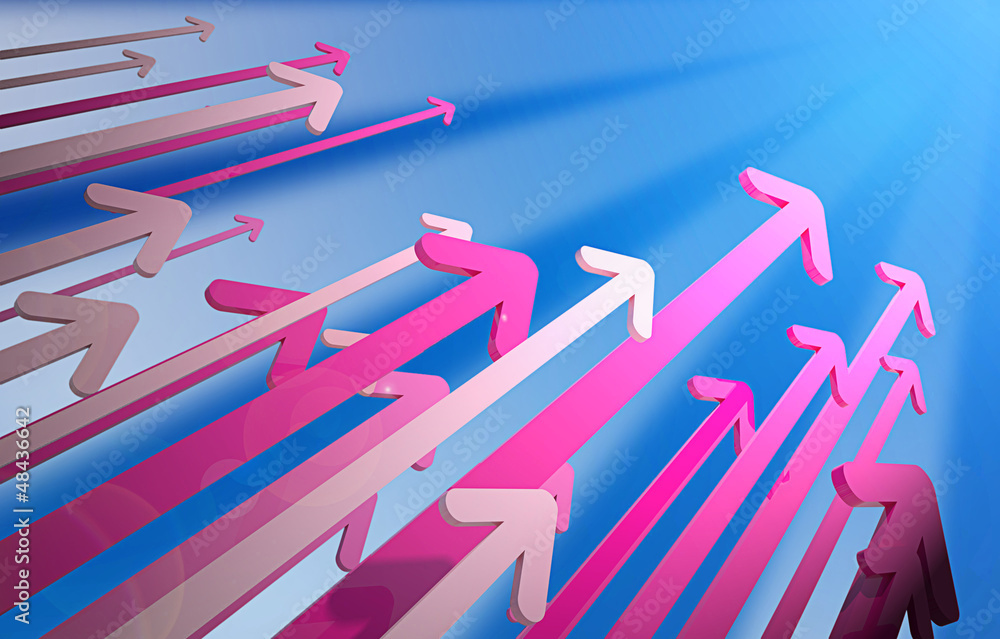 Fototapeta premium Abstrat of pink arrow