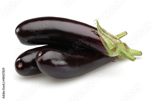 Three Eggplant or Aubergine vegetable