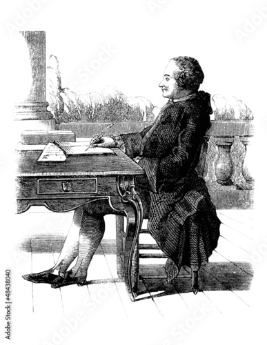Man Writing - 18th century photo