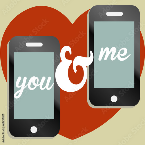 Love themed vintage feel text message design