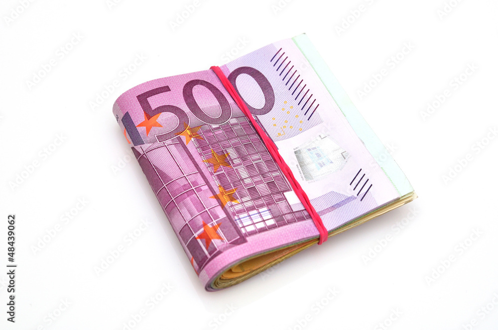 Euro paper money isolated on white background. Euro paper money isolated on white background.