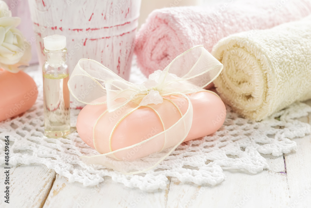Sea salt, oil and soap Sea salt, oil and soap