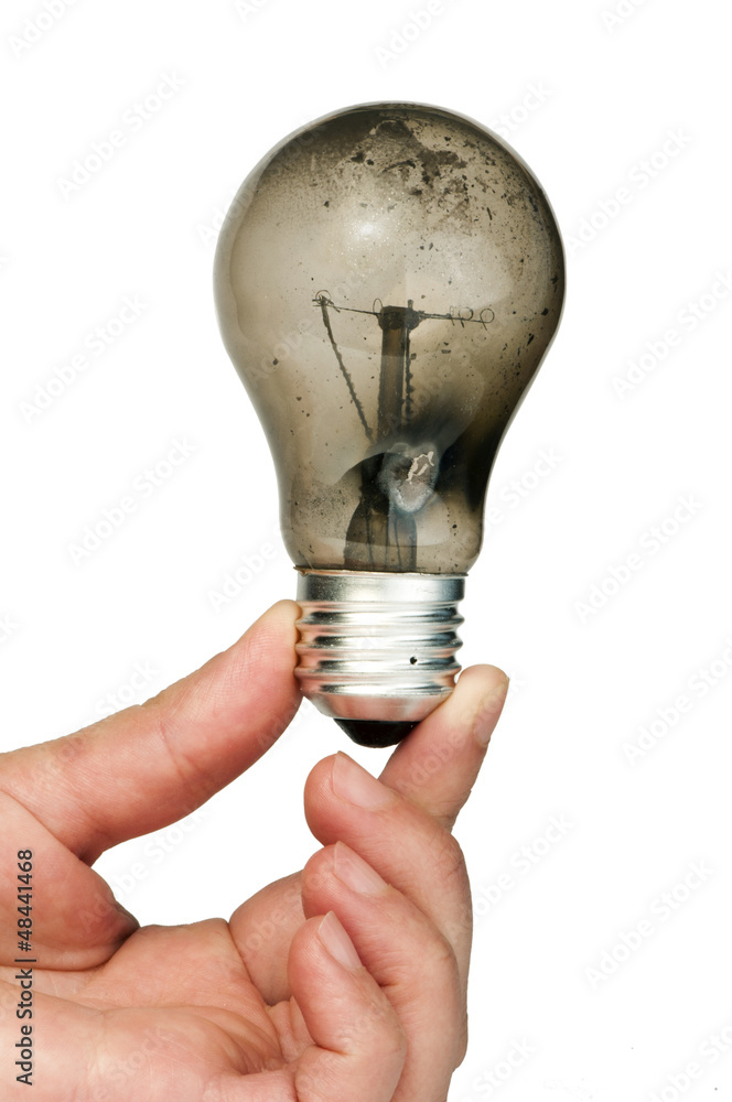 Old burned light bulb Old burned light bulb