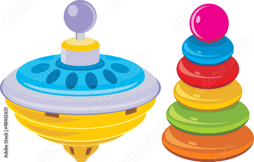 Children pyramid and whirligig toy