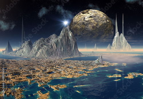 Fototapeta Naklejka Na Ścianę i Meble -  Alien Planet - Computer Artwork