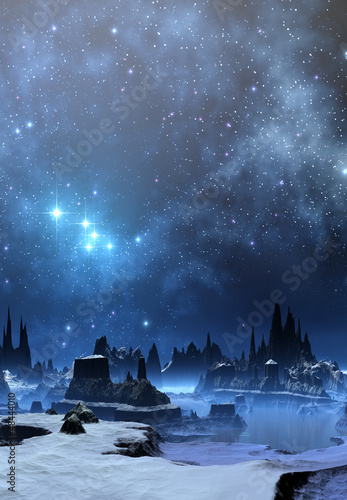 Fototapeta Naklejka Na Ścianę i Meble -  Alien Planet - Computer Artwork