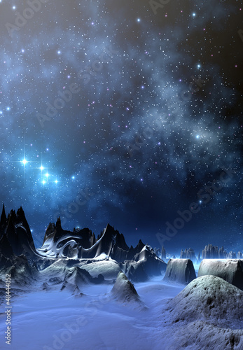 Fototapeta Naklejka Na Ścianę i Meble -  Alien Planet - Computer Artwork