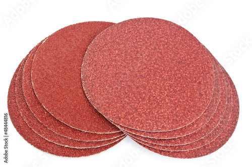 Disk of brown sandpaper