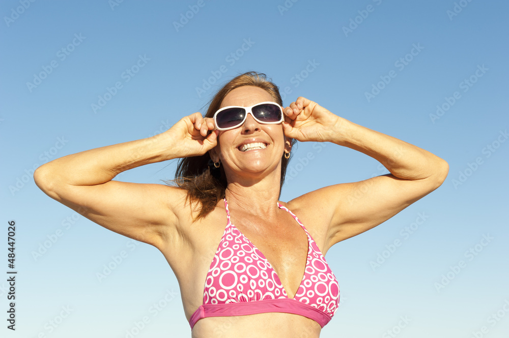 Attractive healthy sporty mature woman Attractive healthy sporty mature woman