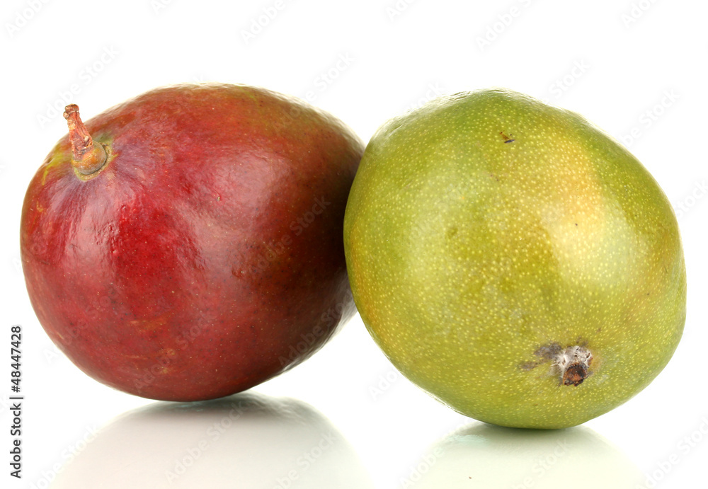 Ripe appetizing mango isolated on white Ripe appetizing mango isolated on white
