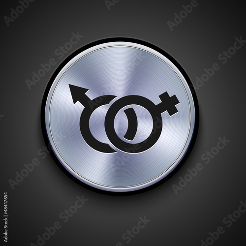 vector metal icon on gray background. Eps10
