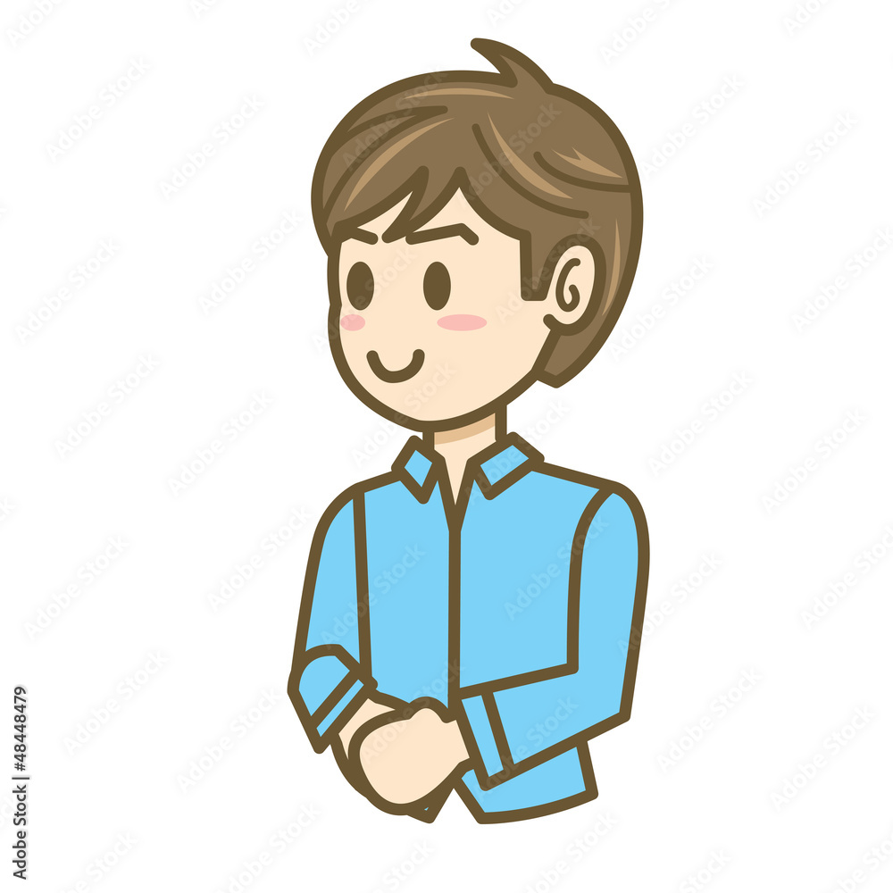 男性 イラスト 上半身 直立 Stock Vector Adobe Stock
