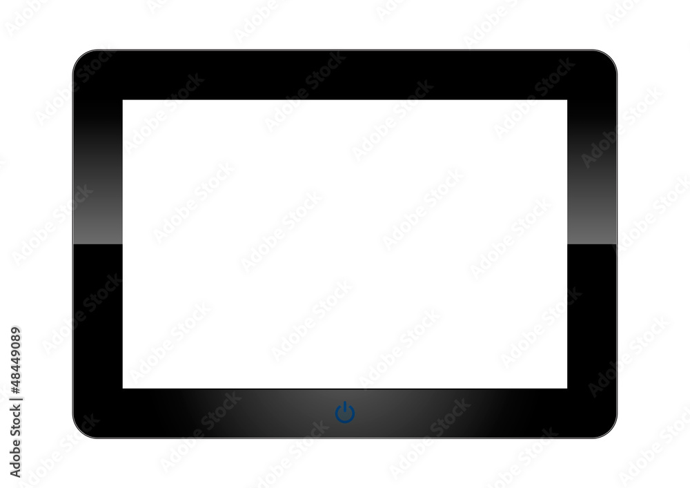 Tablet PC on white background