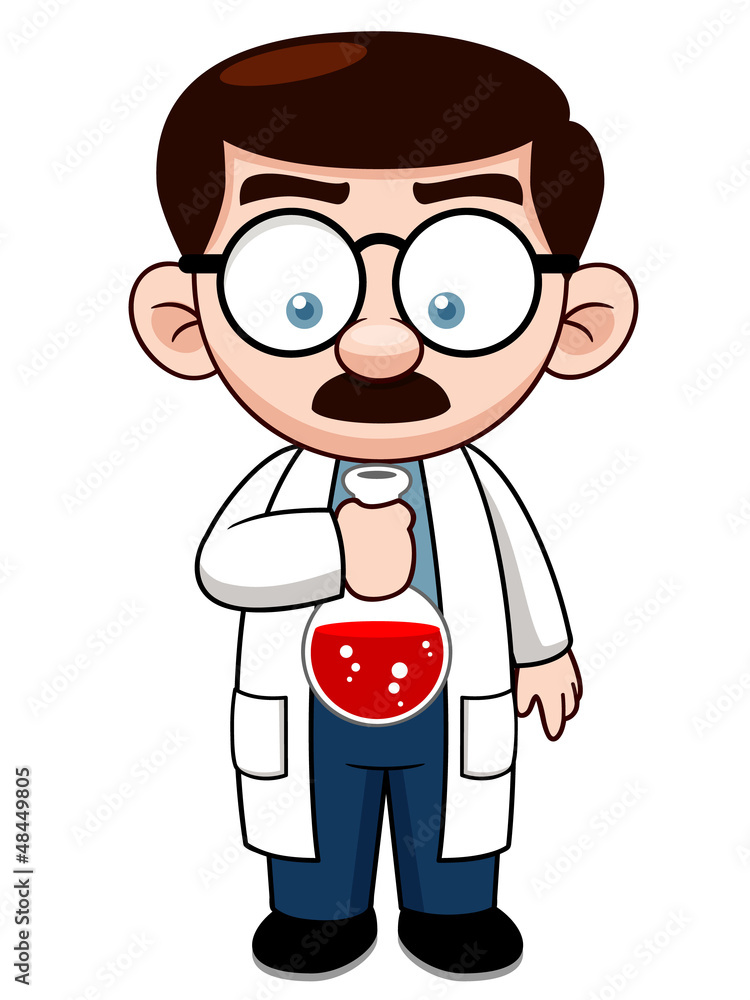 Illustration of Cartoon Scientist