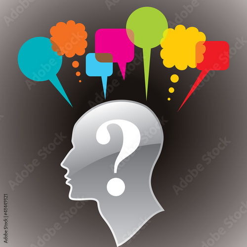 Wallpaper Mural business people figures with speech bubbles Torontodigital.ca