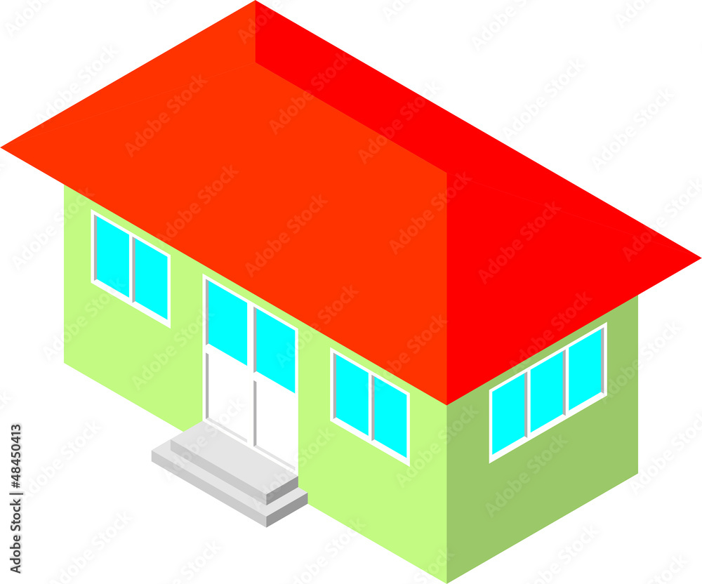 Vector isometric house Vector isometric house