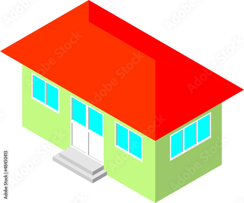 Vector isometric house
