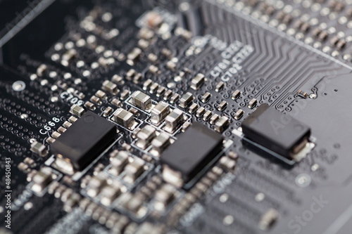 Obraz na płótnie Computer graphics adapter closeup background