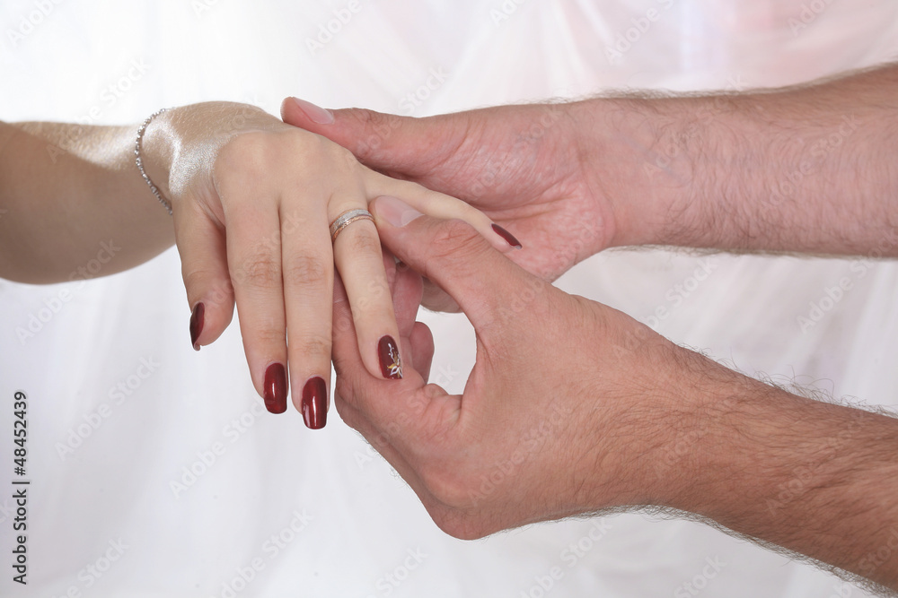 wedding hand ring close up wedding hand ring close up