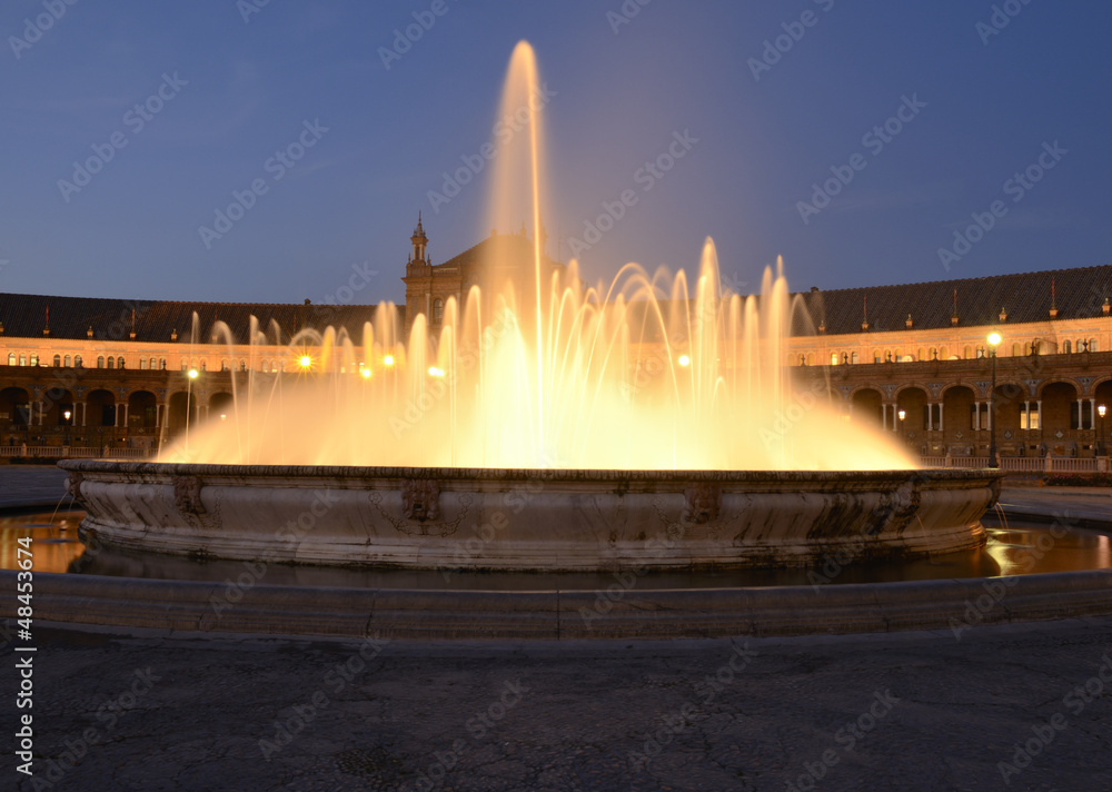 Fountain in Spain Square, Seville  Spain