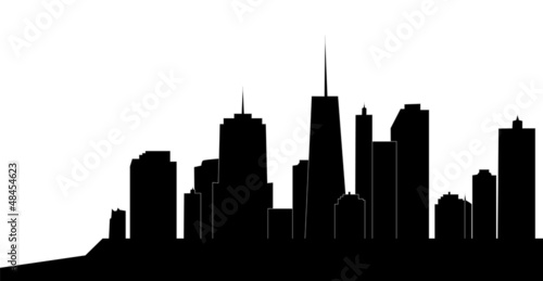 vector illustration of cities silhouette #48454623
