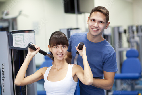 Young couple in a gym