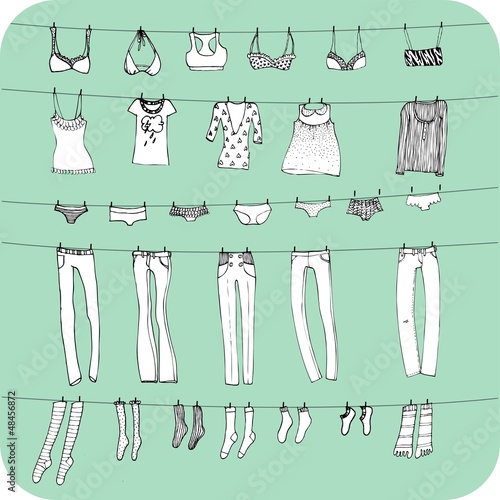 Vector Collection Of Fashionable Elegant Dresses For Girl