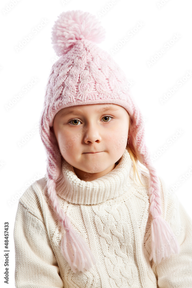Little girl in warm clothes. Little girl in warm clothes.