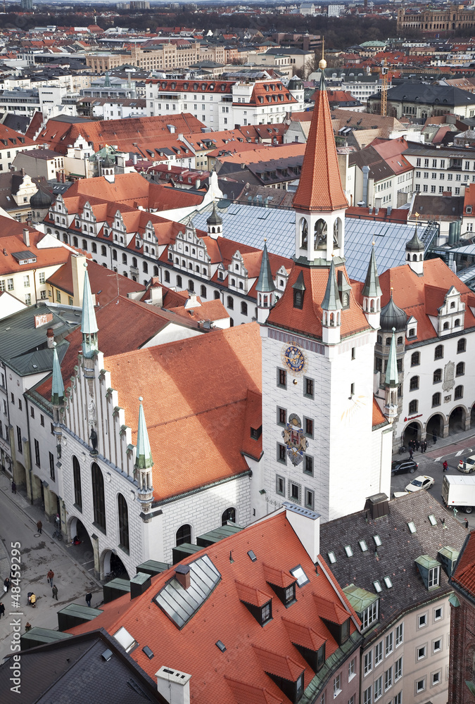 Munich, Germany, Bavaria, view from the top