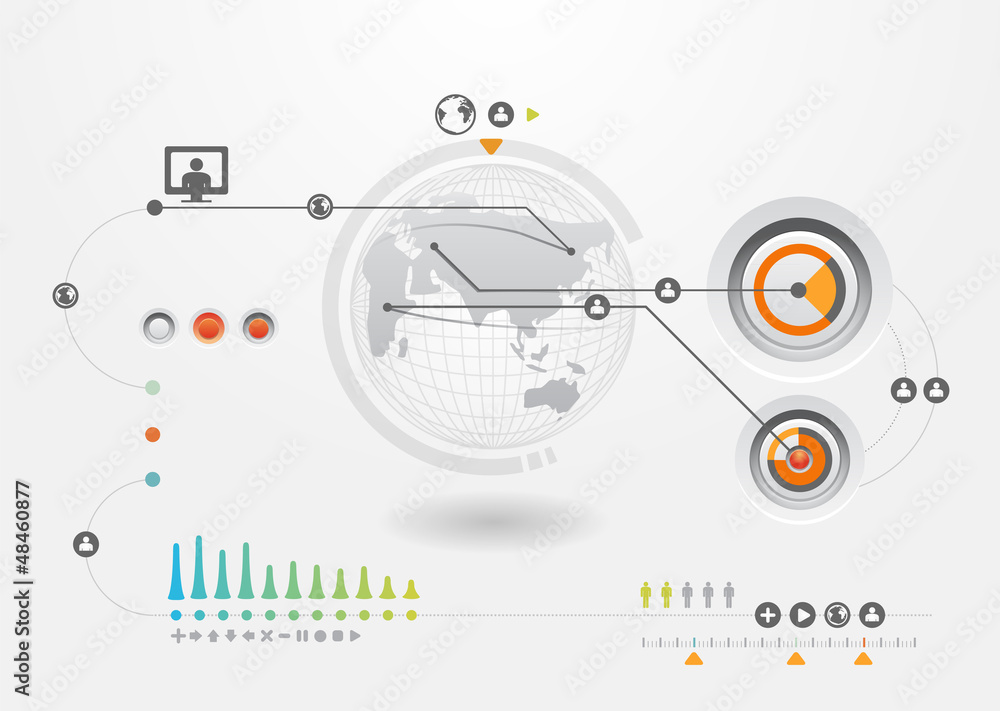 Fototapeta premium infographics set and Information Graphics vector