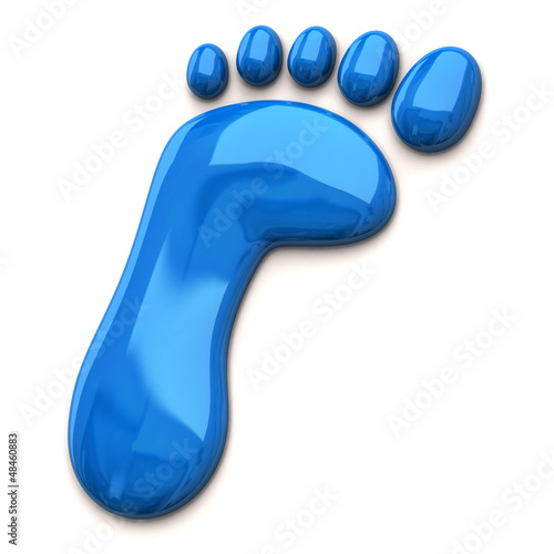 Illustration of blue footprint
