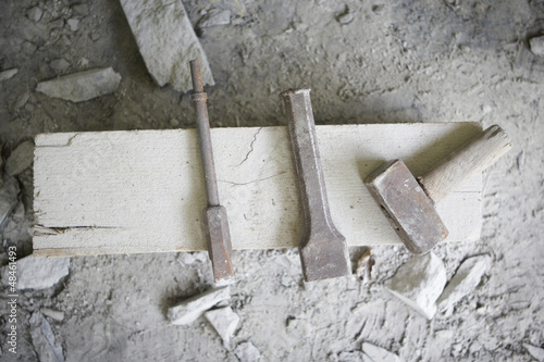 Hand tools of the stone worker.