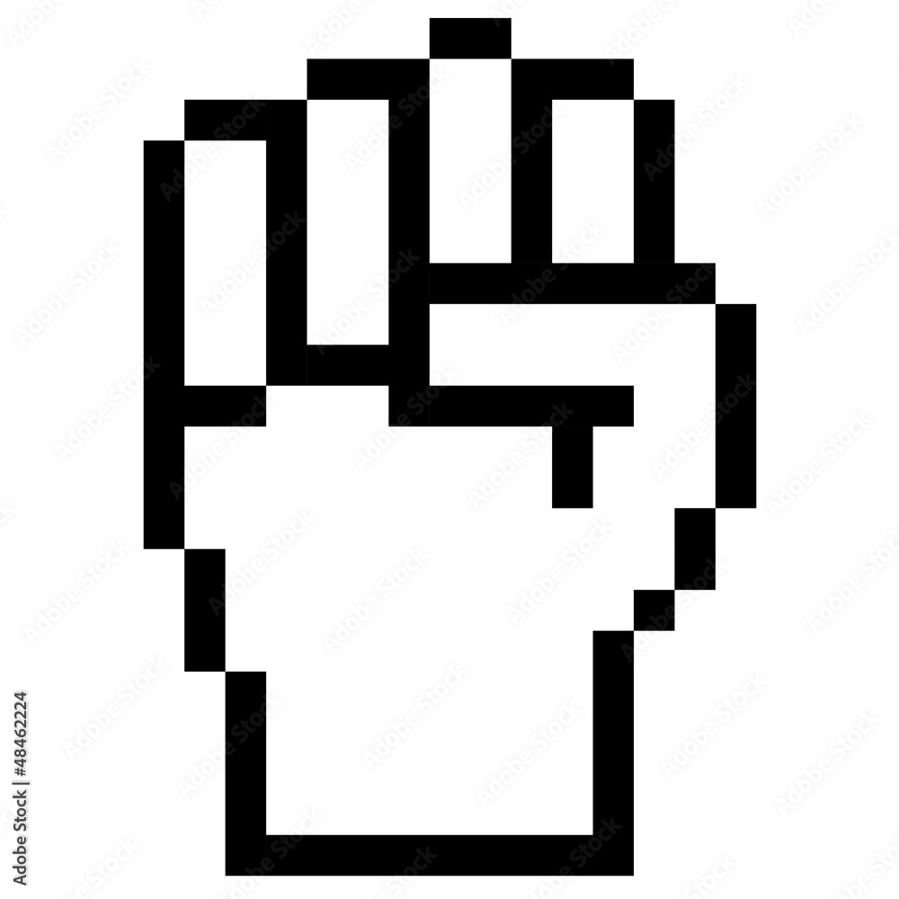 Pixelgrafik Hand - Faust Pixelgrafik Hand - Faust