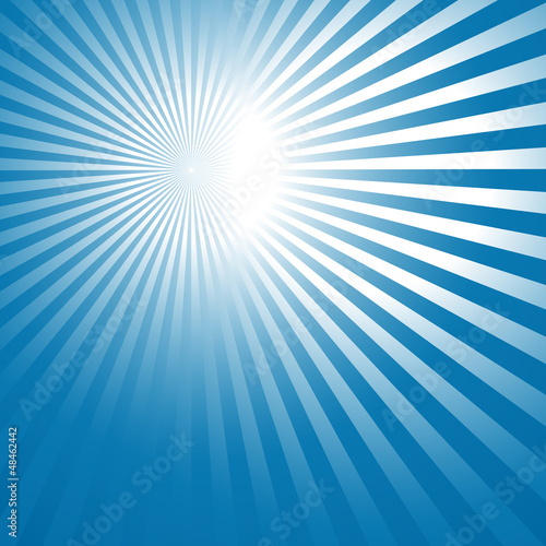 abstract background with blue sun rays