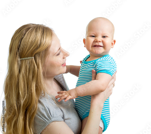 loving mother holding baby ...