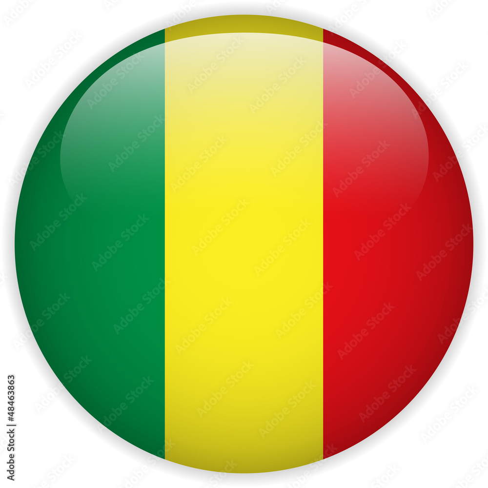Mali Flag Glossy Button Mali Flag Glossy Button