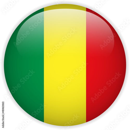 Mali Flag Glossy Button