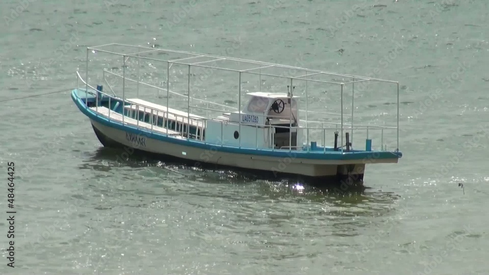 Fishing boat floats floating at sea docked Fishing boat floats floating at sea docked