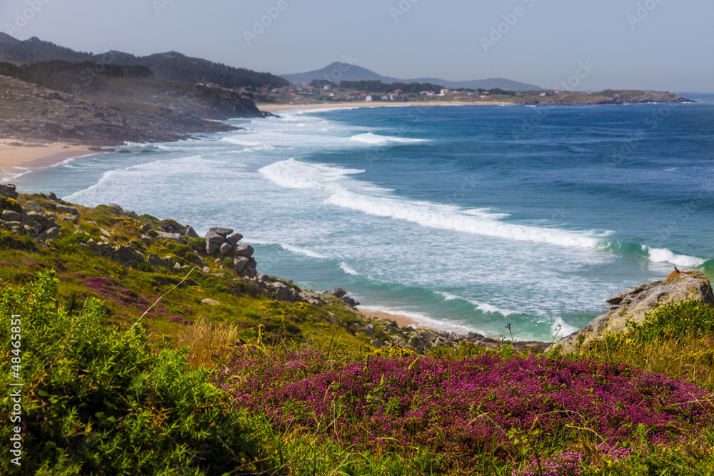 Wild beaches in the province of La Coruña, Spain