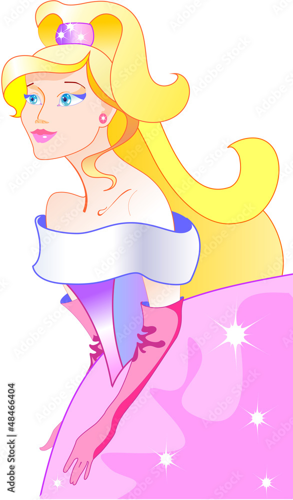 The nice princess is dressed in a pink dress The nice princess is dressed in a pink dress