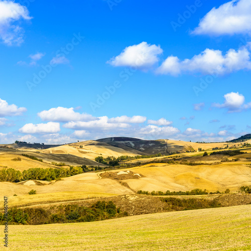 Rural Landscape of Tuscany near Volterra, Italy.